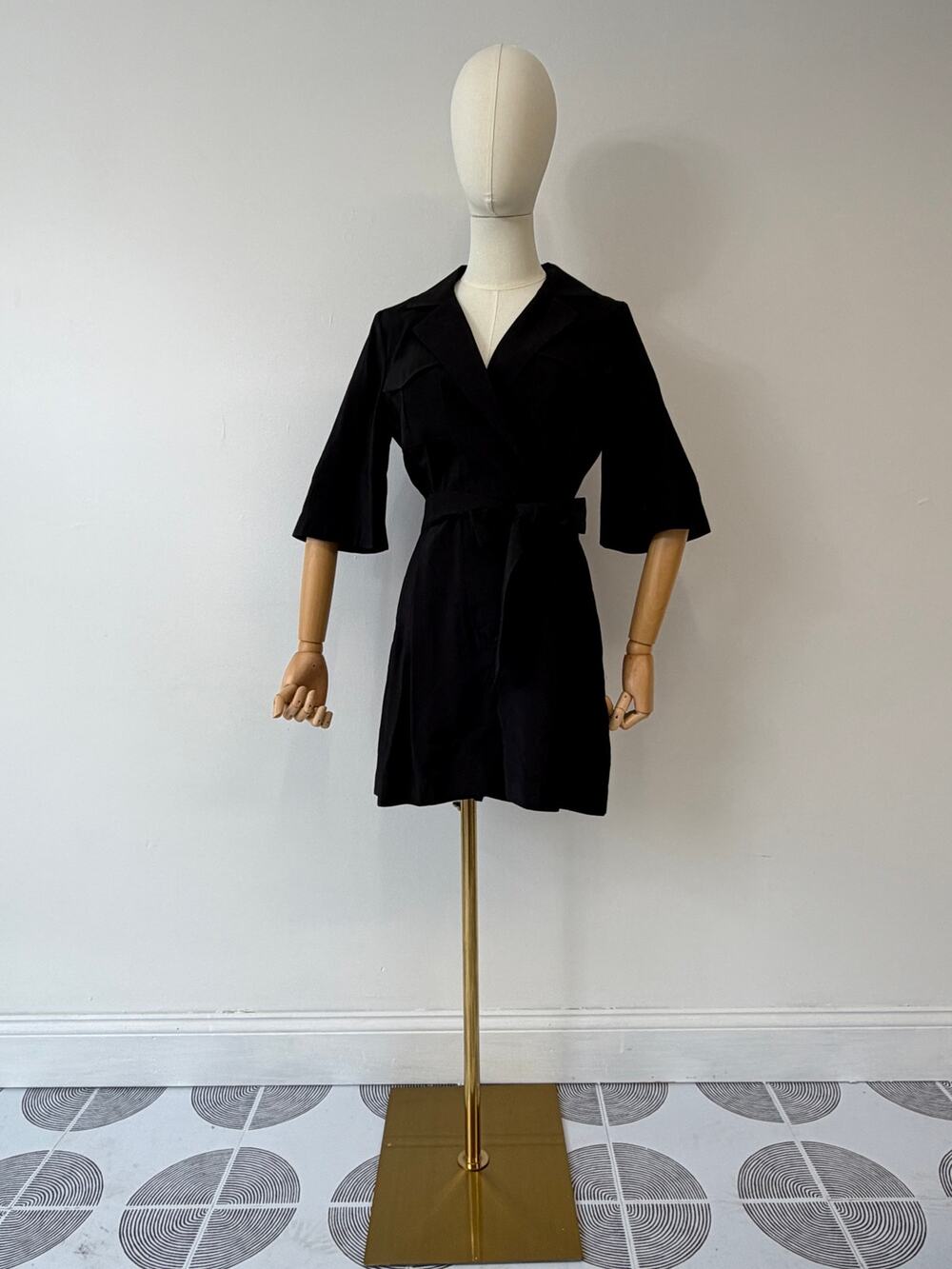 BA&SH Celia Black Utility Wrap Romper Jumpsuit Belted Size 2 M NWT